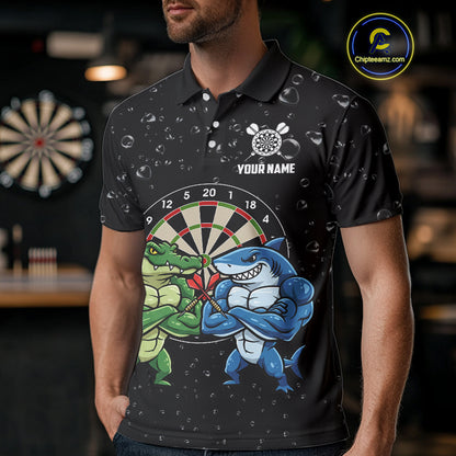 Personalized Funny Shark And Alligator Darts Shirt For Women Custom Darts Team Jersey, Darts Gifts TDM4900