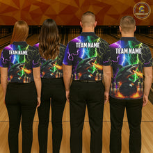 Load image into Gallery viewer, Colorful Lightning Shark Bowling Jersey For Men Custom Bowling Shirt Team Polo &amp; Quarter Zip TDM5988