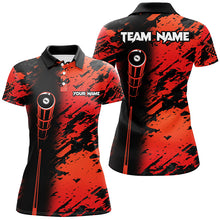 Load image into Gallery viewer, Personalized Billiard Tournament Jerseys Shirts For Women, Best 8 Ball Billiard Shirts For Team | Red TDM1943