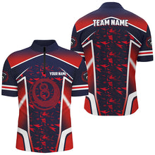 Load image into Gallery viewer, Personalized Name Red 8 Ball Pool Abstract 3D Billiard Shirts For Men Team League Billiard Jerseys TDM2145