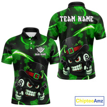 Load image into Gallery viewer, Personalized St Patrick Day 8 Ball Billiard Shirt For Men, Funny Shamrock Billiard Team Jersey TDM5357