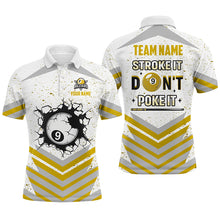 Load image into Gallery viewer, Personalized Stroke It Don't Poke It 9 Ball Pool Shirts For Men Custom Funny Billiard Team Jersey TDM1578