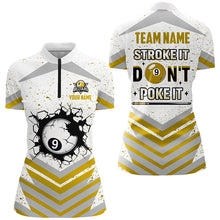 Load image into Gallery viewer, Personalized Stroke It Don't Poke It 9 Ball Pool Shirts For Women Custom Funny Billiard Team Jersey TDM1578