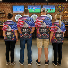 Load image into Gallery viewer, 250 Years Of Freedom Eagle Darts Shirt For Men Custom Patriotic American Flag Darts Team Jersey TDM6017