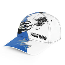 Load image into Gallery viewer, Personalized Claws 8 Ball Pool Blue 3D Billiard Hat Custom Baseball Caps Billiard Apparel For Player TDM1057