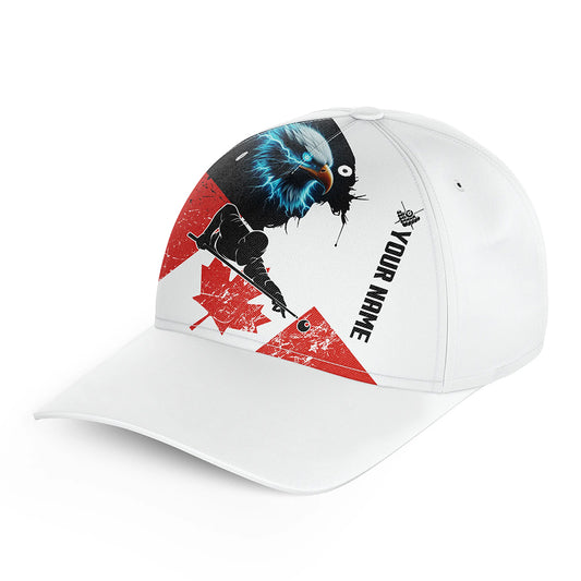 Personalized Eagle Canada Flag Billiard Hats Custom Name Patriotic 3D Billiard Baseball Caps TDM1964