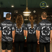 Load image into Gallery viewer, Personalized Grunge Camo Billiard Shirts For Women, 8 Ball Pool Team Jersey Polo &amp; 1/4 Zip TDM5903