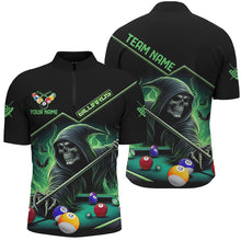 Load image into Gallery viewer, Funny Green Grim Reaper Play Pool Custom 3D Printed Billiard Shirts For Men Billiard Jerseys TDM2967