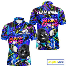 Load image into Gallery viewer, Funny Colorful Graffiti Pattern Bowling Shirts For Men Custom Bowling Team Jersey Polo &amp; 1/4 Zip TDM6528