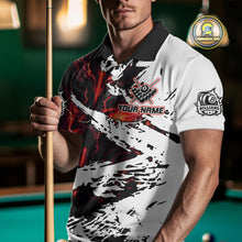 Load image into Gallery viewer, Personalized Lightning Skull Billiard Shirts For Women Custom Billiard Jerseys Grunge Style |Red TDM5219
