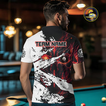 Load image into Gallery viewer, Personalized Lightning Skull Billiard Shirts For Women Custom Billiard Jerseys Grunge Style |Red TDM5219