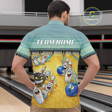 Load image into Gallery viewer, Funny Strike Bowling Polo &amp; Quarter Zip For Men Custom Bowling Team Jersey, Bowling Outfit TDM6168
