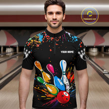 Load image into Gallery viewer, Funny Colorful Bowling Shirts For Men Custom Bowling Team Jersey Polo &amp; 1/4 Zip, Bowling Gifts TDM6590