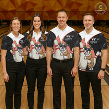 Load image into Gallery viewer, Personalized Funny Bulldog Bowling Shirts For Women Custom Bowling Team Jersey Polo &amp; 1/4 Zip TDM6595