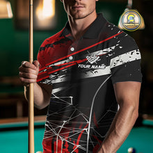 Load image into Gallery viewer, Black And Red 8 Ball Crown Men's Billiard Shirts Custom Billiards Jerseys, Pool League Team Shirts TDM5131