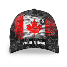Load image into Gallery viewer, Personalized Canadian Flag Billiard Hats For Men Women, Best Custom Canada Billiard Caps For Patriotic Player TDM0662