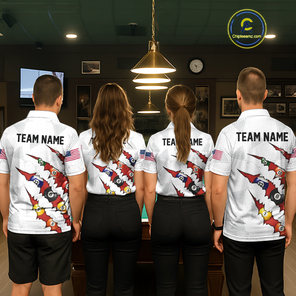 Personalized Scratch 8 Ball Billiard Shirt For Women Custom Pool Jersey, Billiard Team Shirt |Red TDM5989
