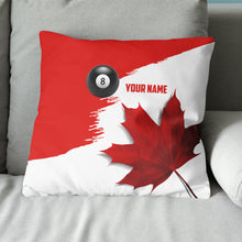 Load image into Gallery viewer, Personalized Canada Leaf Billiard Pillow, Billiard Canadian Flag Pillows TDM0853