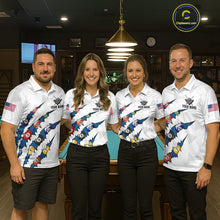 Load image into Gallery viewer, Personalized Scratch 8 Ball Billiard Shirt For Men Custom Pool Jersey, Billiard Team Shirt |Blue TDM5870