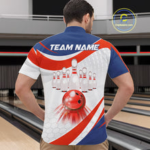 Load image into Gallery viewer, Personalized Bowling Polo &amp; 1/4 Zip For Men Custom Bowling Tournament Team Jersey TDM6296