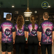 Load image into Gallery viewer, Funny 8 Ball Pool Neon Graffiti Billiard Shirt For Women Custom Billiard Jersey Team Polo &amp; 1/4 Zip TDM5443