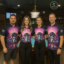 Load image into Gallery viewer, Funny Cat 8 Ball Billiard Shirt For Men Custom Neon Graffiti Billiard Jersey Team Polo &amp; 1/4 Zip TDM5444