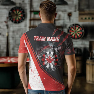 Personalized Canada Flag Dartboard Smoke Dart Shirts For Men, Pride Patriotic Dart Team Jerseys TDM3562