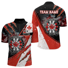 Load image into Gallery viewer, Personalized Canada Flag Dartboard Smoke Dart Shirts For Men, Pride Patriotic Dart Team Jerseys TDM3562