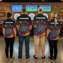 Load image into Gallery viewer, Colorful Neon Flame Darts Shirt For Women Custom Funny Darts Team Jersey Polo &amp; Quarter Zip TDM5500