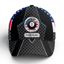 Load image into Gallery viewer, Billiard American Custom Name 3D Caps, Personalized Billiard Hats For Pool Player TDM0145