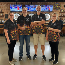 Load image into Gallery viewer, Personalized Flame Darts Polo &amp; Quarter Zip Custom Darts Shirt For Women, Darts Team Jersey TDM5536