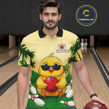 Load image into Gallery viewer, Custom Cute Chicken Summer Bowling Shirts For Men, Funny Bowling Team Jersey Polo &amp; 1/4 Zip TDM6591