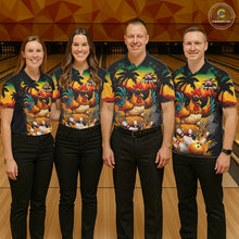 Load image into Gallery viewer, Funny Chicken Sunset Tropical Bowling Jersey For Women Custom Bowling Team Shirts Polo &amp; 1/4 Zip TDM6458