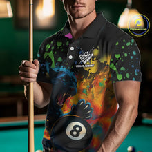 Load image into Gallery viewer, Personalized Colorful Splash Panther Billiard Shirt For Men Custom Funny 8 Ball Pool Team Jersey TDM5380