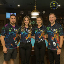 Load image into Gallery viewer, Colorful Splash Panther 8 Ball &amp; 9 Ball Billiard Shirt For Women Custom Funny Pool Team Jersey TDM5381