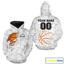 Load image into Gallery viewer, Personalized White Basketball Shirt Custom Name And Number Basketball Team Jersey Player Outfit TDM5674
