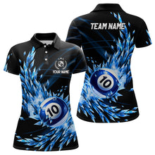 Load image into Gallery viewer, 3D Blue Frozen Ice Women Billiard Shirts Personalized 10 Ball Pool Billiard Attire Jerseys TDM1773