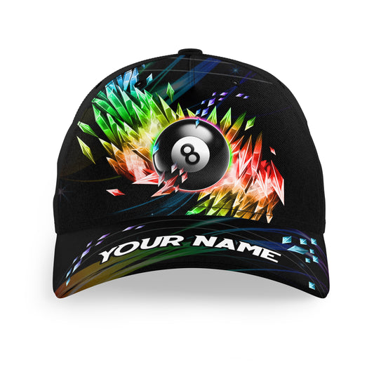 Personalized Colorful Frozen Ice Billiard Hats Custom Adjustable 3D Billiard Baseball Caps For Pooler TDM1432