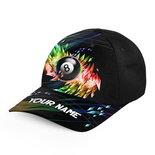 Personalized Colorful Frozen Ice Billiard Hats Custom Adjustable 3D Billiard Baseball Caps For Pooler TDM1432