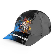 Load image into Gallery viewer, Personalized Paint Blue Dartboard 3D Printed Darts Hats Custom Adjustable Baseball Darts Caps TDM1625
