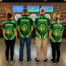 Load image into Gallery viewer, Green Funny Sauropod Darts Shirt For Men Custom Lightning Darts Team Jersey Polo &amp; 1/4 Zip TDM5967