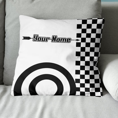 Custom Black White Archery Target Throw Pillow, Archery Funniest Pillows TDM0788