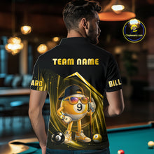 Load image into Gallery viewer, Yellow Funny 9 Ball Billiard Shirt For Men Custom Pool Team Shirt, Billiard Jersey Polo &amp; 1/4 Zip TDM5835