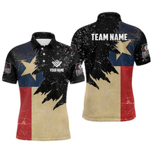 Load image into Gallery viewer, Personalized Retro Texas Flag Billiard Shirts For Men Custom Patriotic Billiard Jerseys Uniform TDM1571