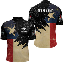 Load image into Gallery viewer, Personalized Retro Texas Flag Billiard Shirts For Men Custom Patriotic Billiard Jerseys Uniform TDM1571