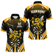 Load image into Gallery viewer, Personalized Funny Bee Lightning Darts Shirt For Men Custom Yellow Black Darts Jersey, Darts Gift TDM4738