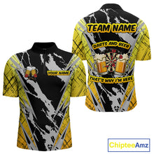 Load image into Gallery viewer, Darts And Beer That's Why I'm Here Custom Grunge Dart Shirt For Men, Drinking Darts Jerseys |Black TDM4234