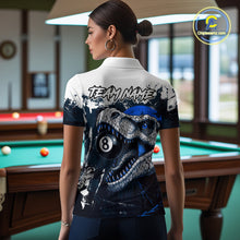 Load image into Gallery viewer, Personalized Sauropod 8 Ball Billiard Shirt For Women Custom Billiard Team Shirts, Pool Jersey |Blue TDM4767