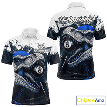 Load image into Gallery viewer, Personalized Sauropod 8 Ball Billiard Shirt For Men Custom Billiard Team Shirts, Pool Jersey |Blue TDM4767