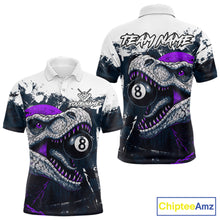 Load image into Gallery viewer, Personalized Sauropod 8 Ball Billiard Shirt For Men Custom Billiard Team Shirt, Pool Jersey|Purple TDM4768